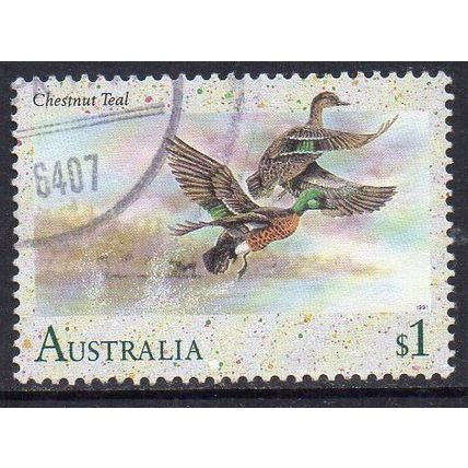 Australia 1991 Waterbirds - Chestnut Teal $1 Used