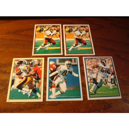 1985 Topps Stickers, 5-Cards, TAYLOR/RIGGINS, ++ w/HOF