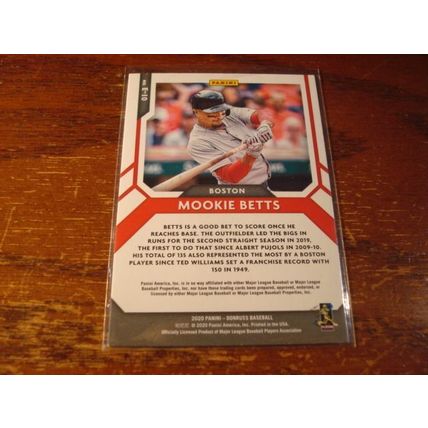 2020 Donruss Elite. Pink Fireworks, MOOKIE BETTS, # E-10