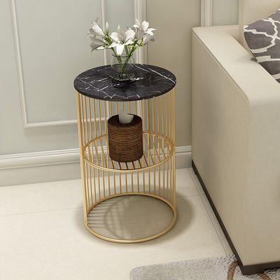 Luxury Modern Coffee Table Made of Iron and Marble