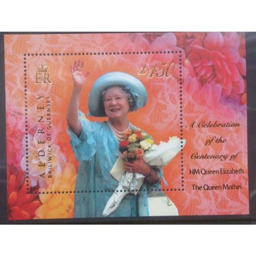 Mint Stamps: Alderney, HM The Queen Mother, Centenary Celebration: 2000, MNH