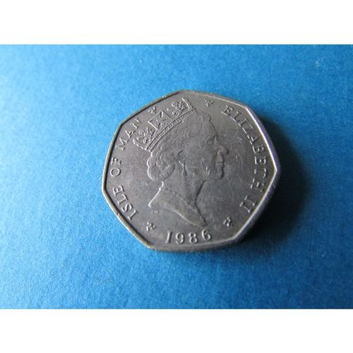 1986 QUEEN ELIZABETH II ISLE OF MAN 20 PENCE FREE POST. AD