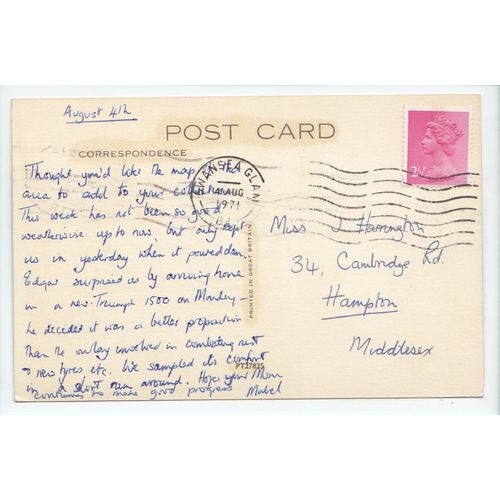 The Gower Peninsula Wales Map 1971 Postcard 27835