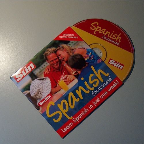 SPANISH GUARANTEED<>ESSENTIAL TRAVEL PHRASES<>PROMOTIONAL CD FROM THE SUN