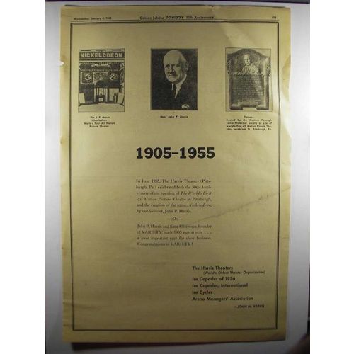 1956 The Harris Theaters Ad - 1905-1955