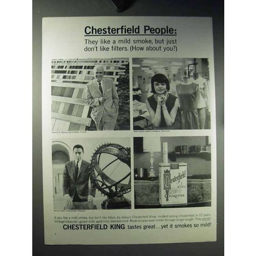 1964 Chesterfield Cigarettes Ad - People