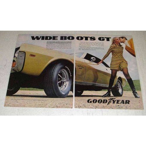 1968 Goodyear Wide Boots GT Tires Ad