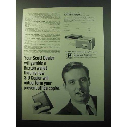 1969 Scott 3-D Copier Ad - Gamble Buxton Wallet