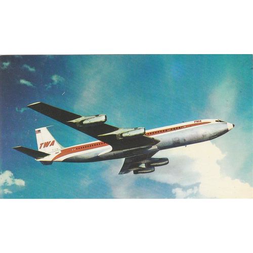 TWA Trans World Airline Boeing B707 Civil Aircraft Postcard (A20593)