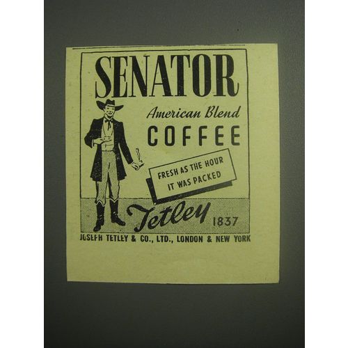 1948 Tetley Senator American Blend Coffee Ad
