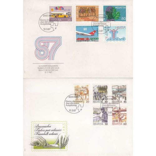SCHWEIZ SWITZERLAND [1987] Jahr ex ( FDC )