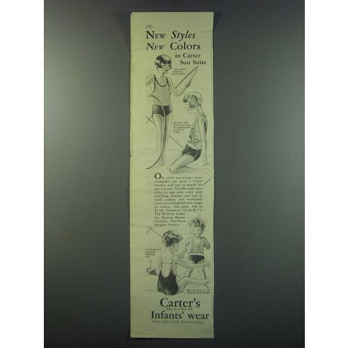 1930 Carter's Infants' Wear Ad - New Styles New Colors in Carter Sun Suits