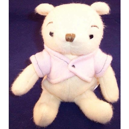 White Winnie the Pooh Beanbag Plush Stuffed Animal, 7", The Disney Store