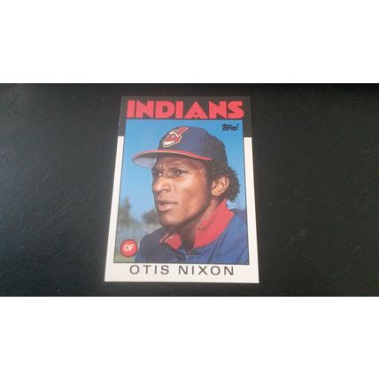 1986 Topps Traded Card # 080T Otis Nixon Excellent (5) Cleveland Indians