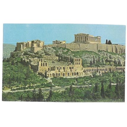 THE ACROPOLIS, ATHENS, GREECE unused postcard dated 1984 #