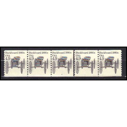 2124v 4.9c Buckboard Very Fine MNH Dry Gum PNC 4/5 Buggy Whip X0291