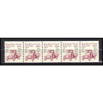 2125a 5.5c Star Route Truck Very Fine MNH Dry Gum PNC 1/5 X0544