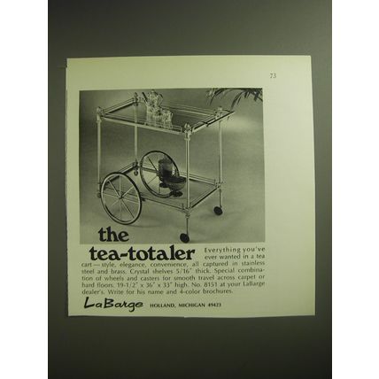 1974 La Barge Tea-Totaler Advertisement