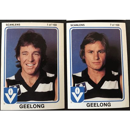 6 x 1979 Football Cards Geelong