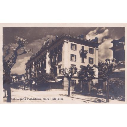 Paradiso Hotel Meister Switzerland Antique Postcard