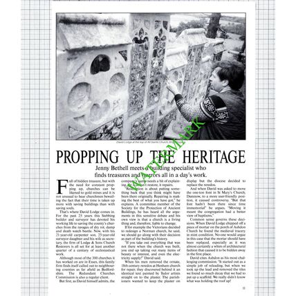 David Lodge & Sons Stebbing Essex Builder Toppesfield Church - 1992 Article