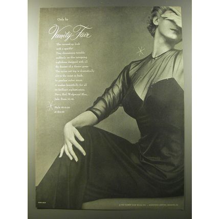 1953 Vanity Fair Nightdress Ad - photo by Mark Shaw - Only by Vanity Fair