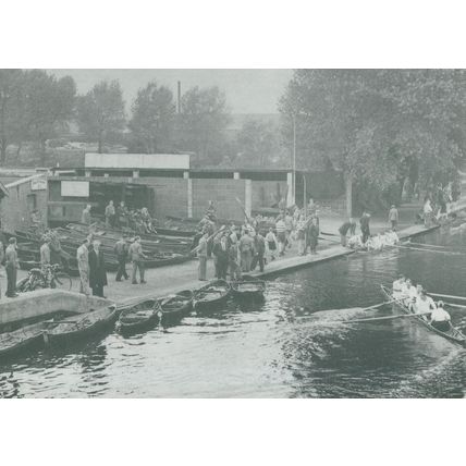Connaught Regatta River Lee Hertfordshire 1940s Rowing Boats Postcard