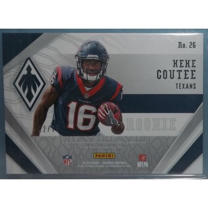 2018 Phoenix KEKE COUTEE (Texans) Purple Rookie PW Jersey #26 22/75