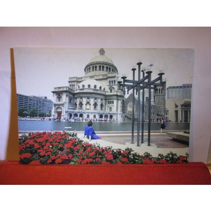 QSL card FIRST CHURCH OF CHRIST, BOSTON, MASSACHUSETTS =