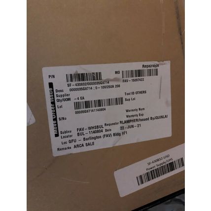 POWER TEN 5612D-10/10 POWER SUPPLY,190-253 VOLT,26 AMPS,VIHA,VRAW4A,SF-430832,BE