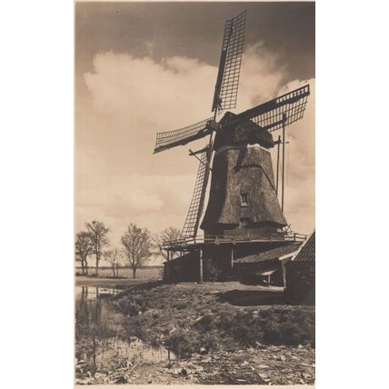 Ommen Korenmolen Windmill Den Oord Dutch Old Postcard