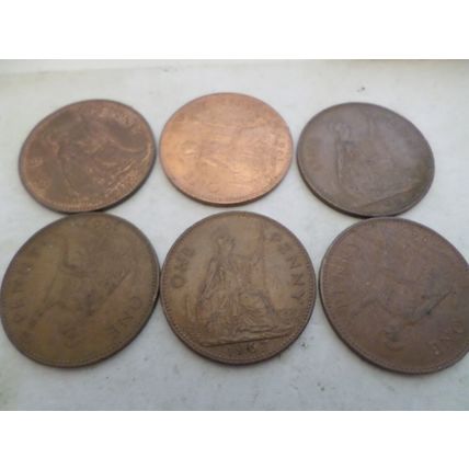 UK / GB - 30 - 1d (one penny) coins - dated 1967 #5