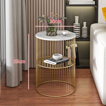 Luxury Modern Coffee Table Made of Iron and Marble