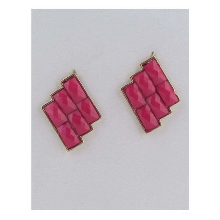 New Faux Stone Brick Earrings