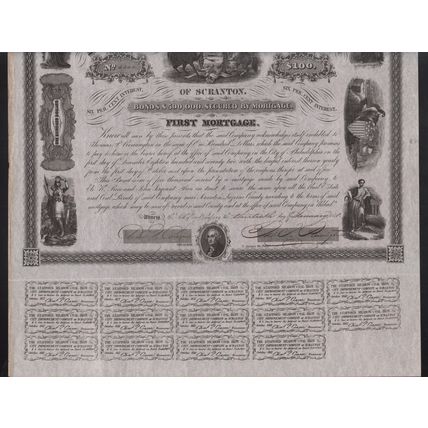USA Stafford Meadow coal + iron ..Bond for $1,000 ..Date 1858..