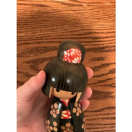 Authentic Vintage Wooden Handmade Signed Japanese Cultural Collector Doll