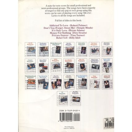 The 80's Rock Score Music Paperback