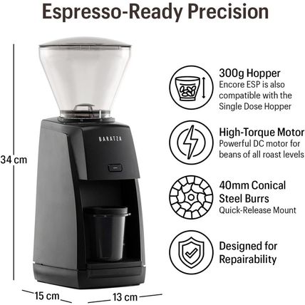 Baratza Encore ESP Coffee Grinder ZCG495BLK, Black