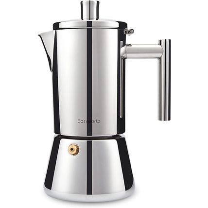 Easyworkz Diego Stovetop Espresso Maker Stainless Steel Italian Coffee Machine M