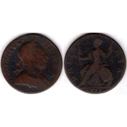 Great Britain. George III. Halfpenny/Token 1771. dy21073