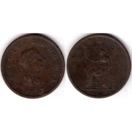 Great Britain. George III. Halfpenny 1807. dy21077