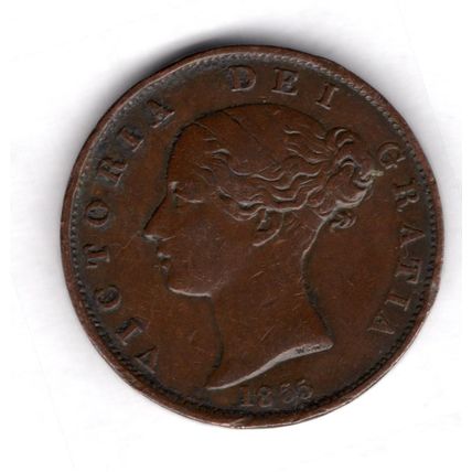 Great Britain. Victoria. Halfpenny 1855. dy15973