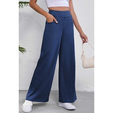 Sail Blue Medium Wash Straight Leg Loose Casual Jeans