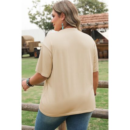 Parchment Western Burro Cactus Crew Neck Graphic Tee