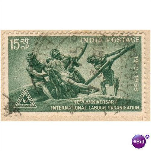 India 1959 - SG 423 - "Triumph Of Labor" 15r - used
