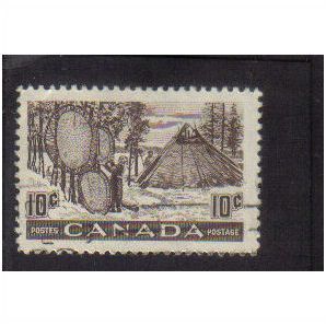1950 canada drying furs 10c f/u sg432