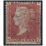 1858 SG43 1d Red Plate 101 Good/Fine Used Check Letters "ME".