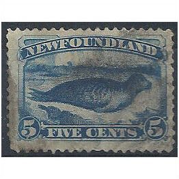 Newfoundland 1888 SG53 5d Deep Blue Good Used.