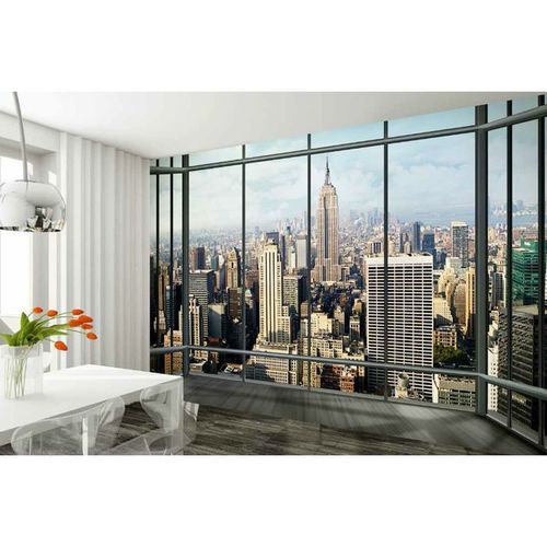 1Wall 315x232cm Giant wall mural photo wallpaper New York Penthouse window style