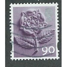 ENGLAND 90P 'TUDOR ROSE' (EN20) FINE USED (EBID47-240)